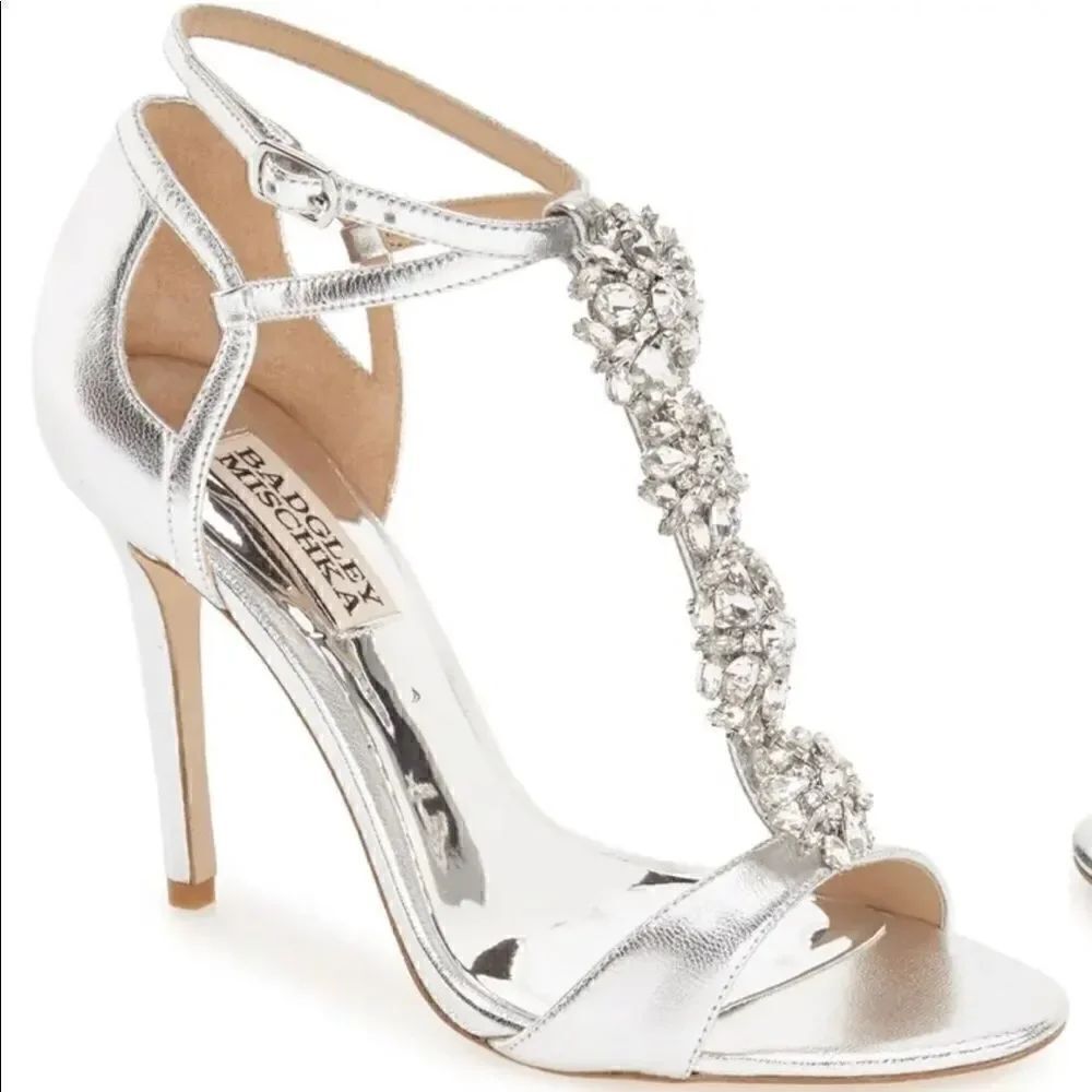 Badgley Mischka 'Leigh' Embellished Evening Sandal